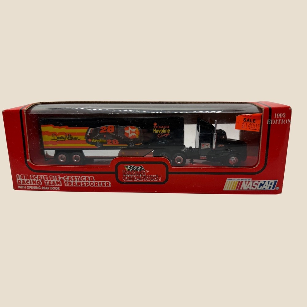 Racing Champions Davey Allison 28 Texaco Havoline 1/87 Transporter 1993 NIP